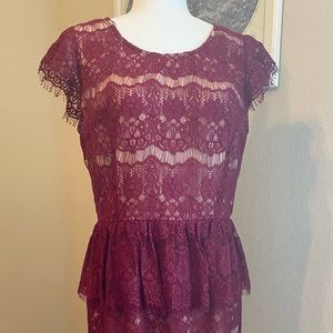 Anthropologie Peplum Dress Large